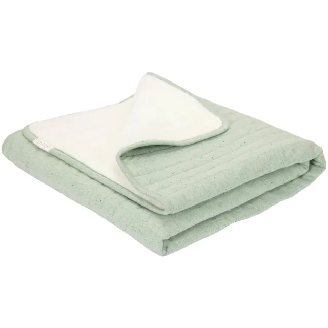 Little Dutch ledikantdeken Pure Sage groen Groen/offwhite
