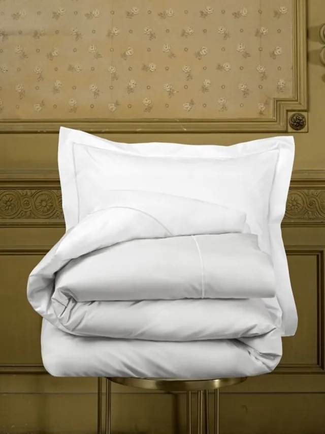De Witte Lietaer Dekbedovertrek Katoen Perkal Bumblebee - Tweepersoons - 200 x 200/220 cm - Zilver