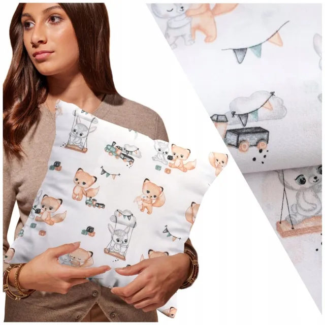 LOZKOHOLICY.PL Belluno Katoenen Kussensloop 40x40 cm met Rits - Zacht en Ademend beige