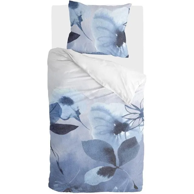 Walra Dekbedovertrek Sweet Mundane - 135x200 - 100% Katoen - Wit / Blauw