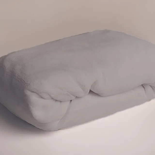 Sweet Home Fleece Teddy Hoeslaken, Grijs - 180 x 200 cm - Polyester
