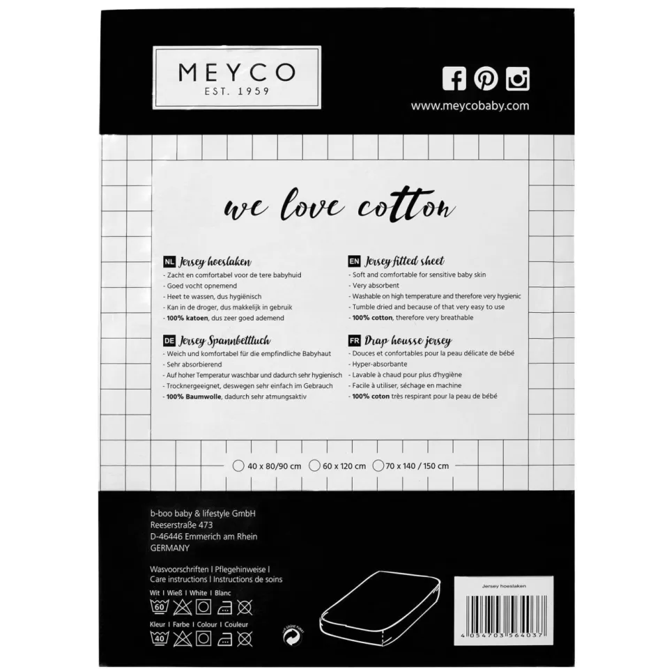 Meyco jersey baby hoeslaken ledikant 60x120 cm stone green, foto 4