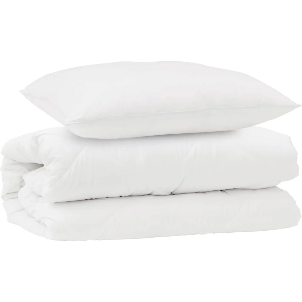 vidaXL Dekbed Set met kussen 2 st Wit Microfibre, foto 3