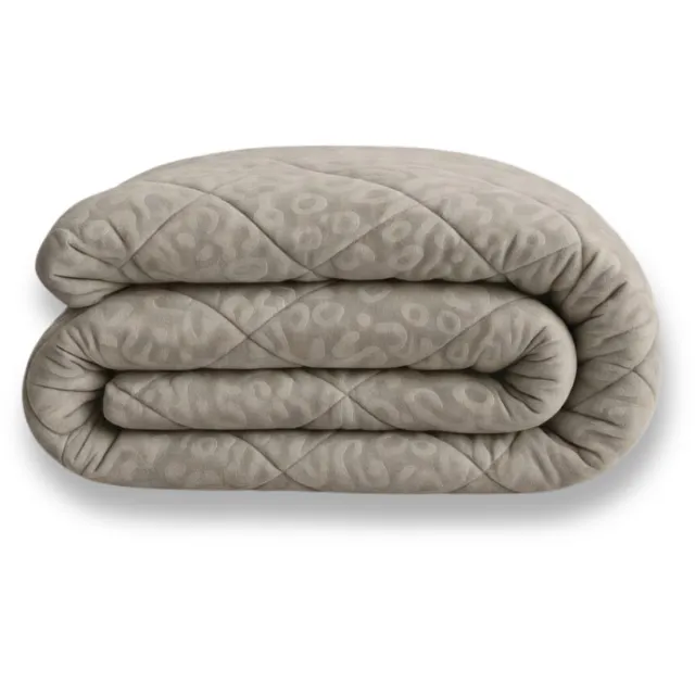 Y-not® Y-NOT - Velvet Dekbed Zonder Overtrek 200x200 - Panther Skin - Zomerdekbed - Zacht & Wasbaar - Light Taupe Licht Taupe