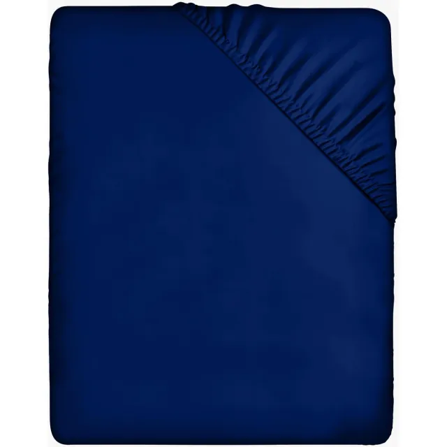 Ibenzoa Extra Zacht Hoeslaken 180x200 cm met Diepe Hoekzakken en Elastische Afwerking in Blauw donkerblauw