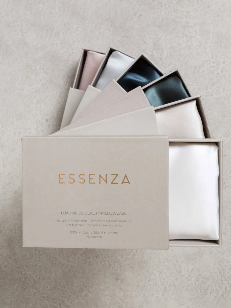 Essenza moerbeizijden kussensloop slate grey, foto 3