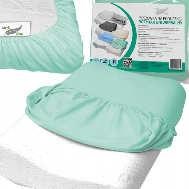 Sleep Med Medi Sleep Universele Hoes – Orthopedische Kussen – Memory Foam – Makkelijk Onderhoud Mint