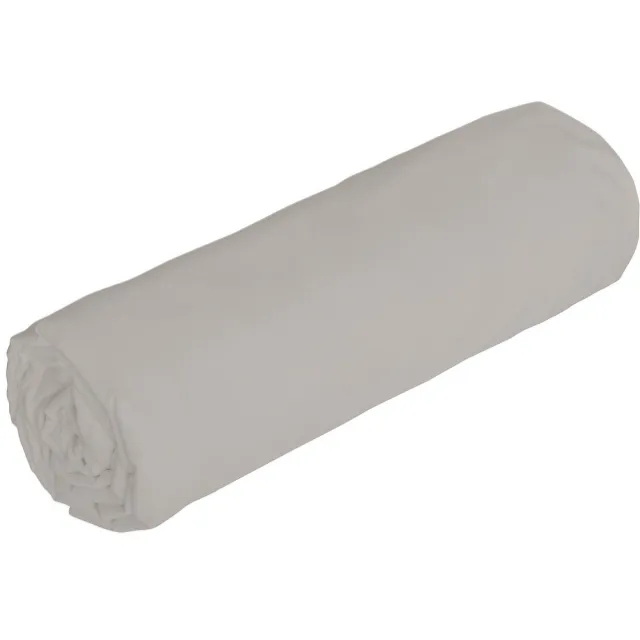 Vente-unique Hoeslaken in katoenperkal 80 draden/cm² - 160 x 200 cm - Instophoogte 30 cm - Taupe - AGAMI van PALACIO