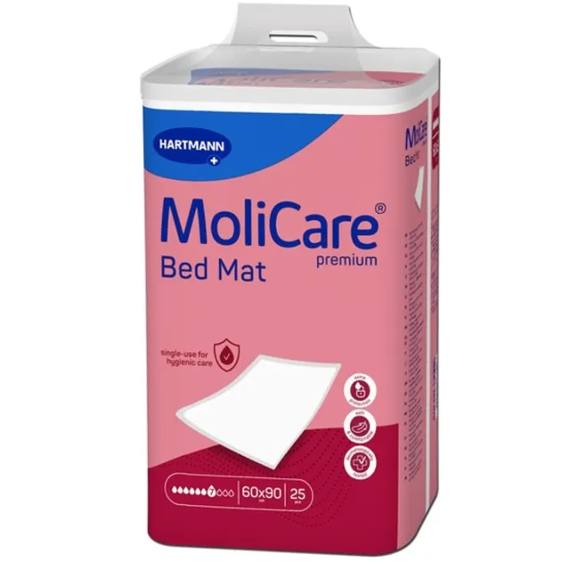 Molicare Hartmann Molicare Premium Bed Mat 7 gouttes 60 x 90 cm - 1 paquet de 25 protections 1 pak van 25 stuks