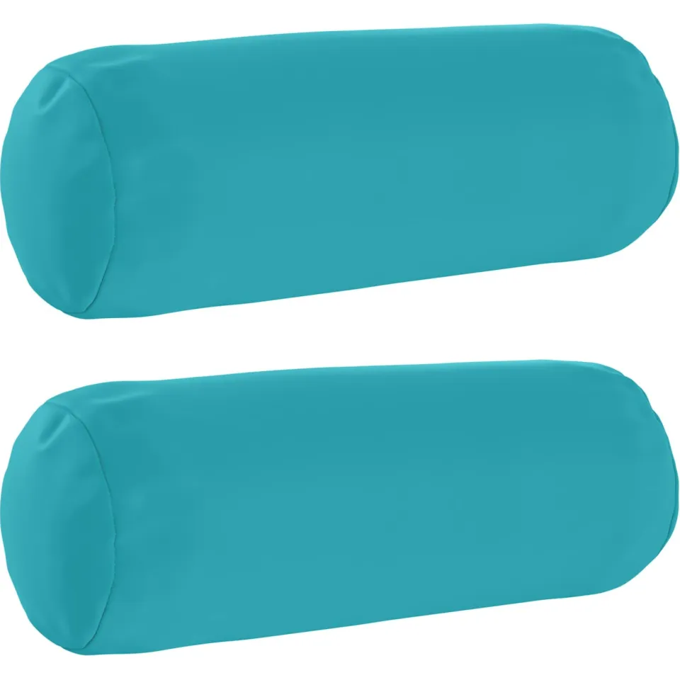 vidaXL Kussensloop 2 st HEERLEN Turquoise Dia. 15 x 40 cm Polyester