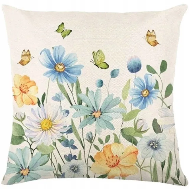 eCarla Kussenhoes 45x45cm - Slow Bloemen Decoratie Multicolor