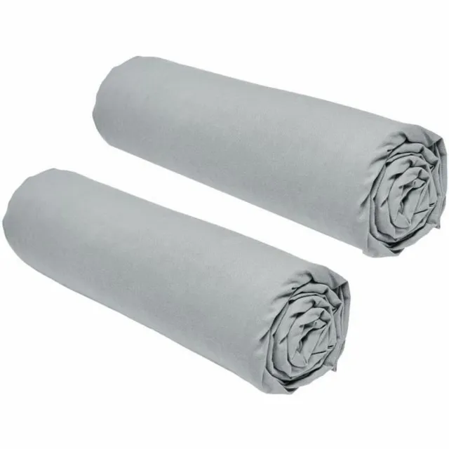 Today Set van 2 vellen deksels vandaag essentieel - 140 x 190 cm - 2 personen - 100% katoen - Staal Grijs
