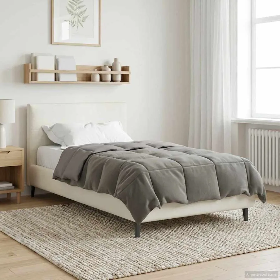 vidaXL Winter Dekbed 140 x 220 cm Winter Microfiber (100% polyester) lichtgrijs, foto 4