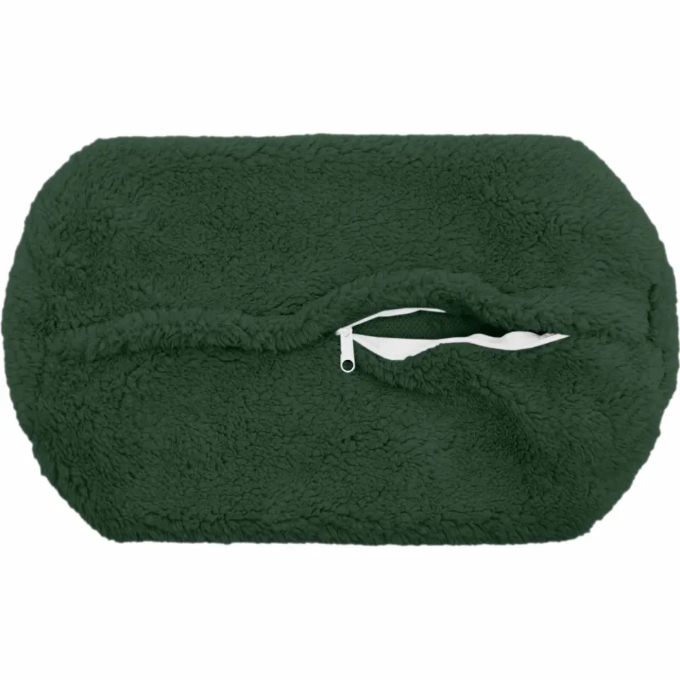 vidaXL Kussensloop 6 st HEERLEN Donkergroen Dia. 15 x 40 cm Bouclé groen, foto 3