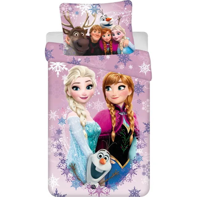 Disney Frozen Dekbedovertrek Elsa en Anna - 140 x 200 + 70 x 90 cm - Katoen Multi