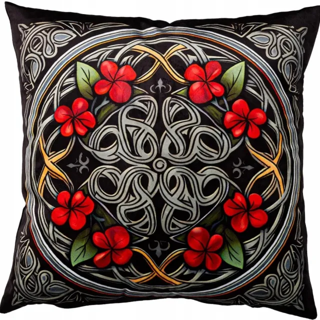Faro Decoratieve Fluwelen Kussensloop 40x40cm - Elegant Ornamentaal Design multicolor