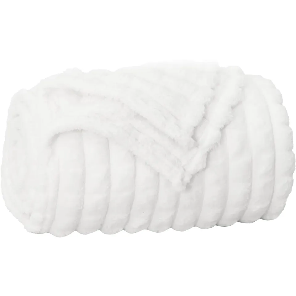 vidaXL Gooi Deken Wit 240 x 220 cm 1,37 kg Fleece