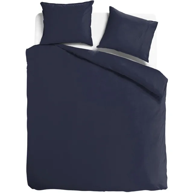 totaalBED Dekbedovertrek Noa Koningsblauw - 200x200/220 cm - 100% katoensatijn - incl. instopstrook