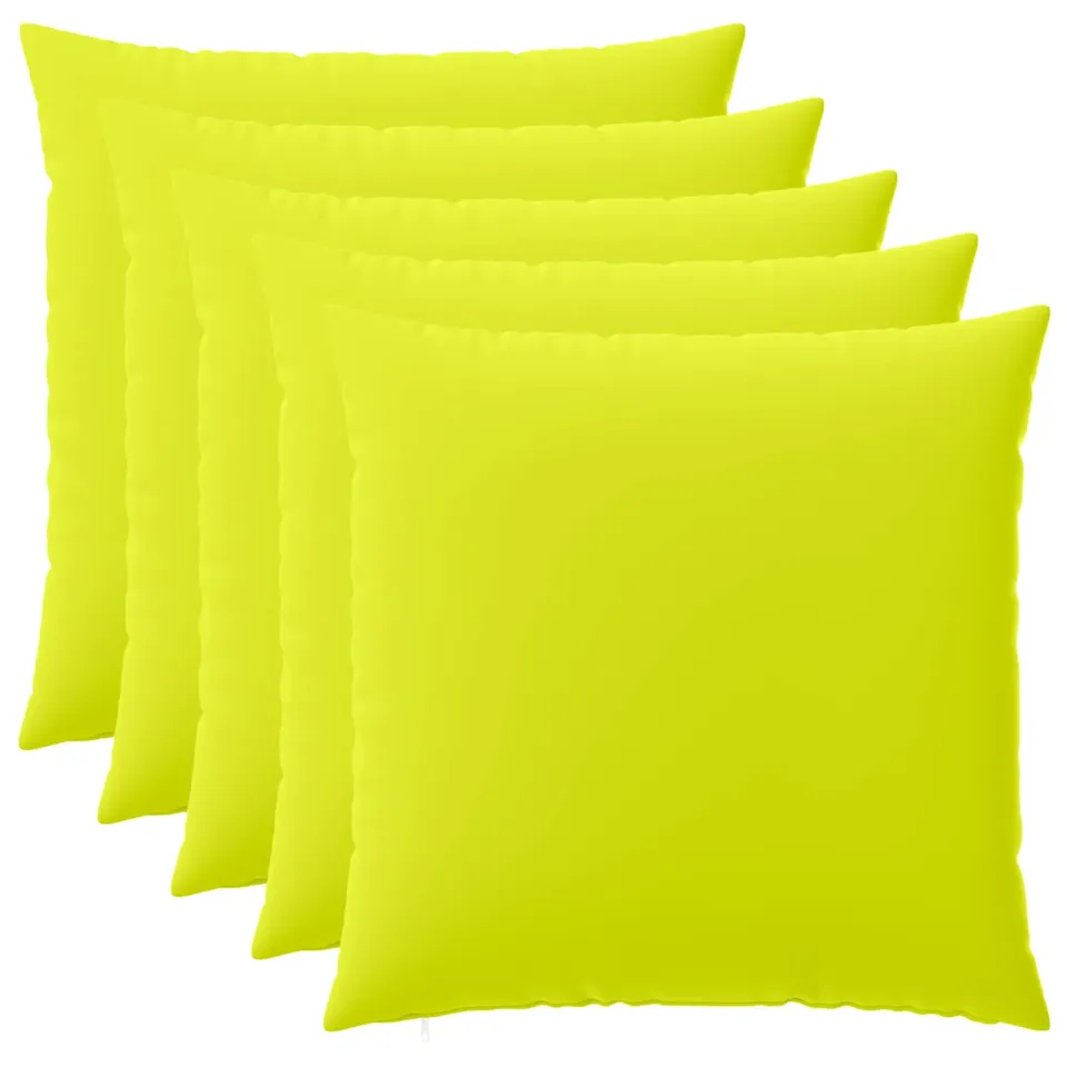 vidaXL Kussensloop 6 st HEERLEN Helder groen 80 x 80 cm Polyester