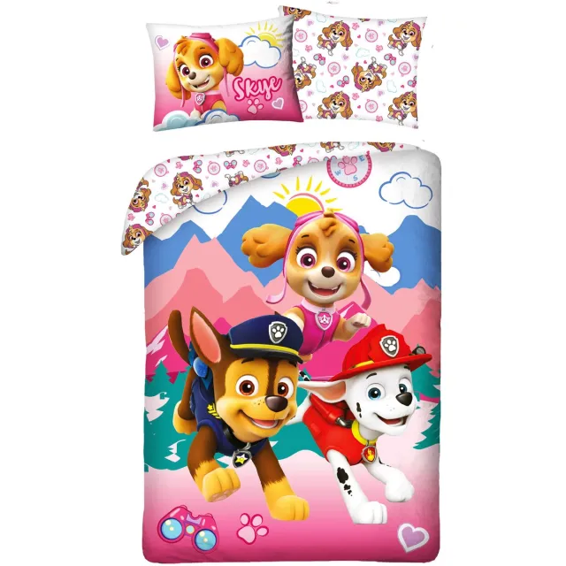 PAW Patrol dekbedovertrek Mountains 140 x 200 cm - 70 x 90 cm Multicolor