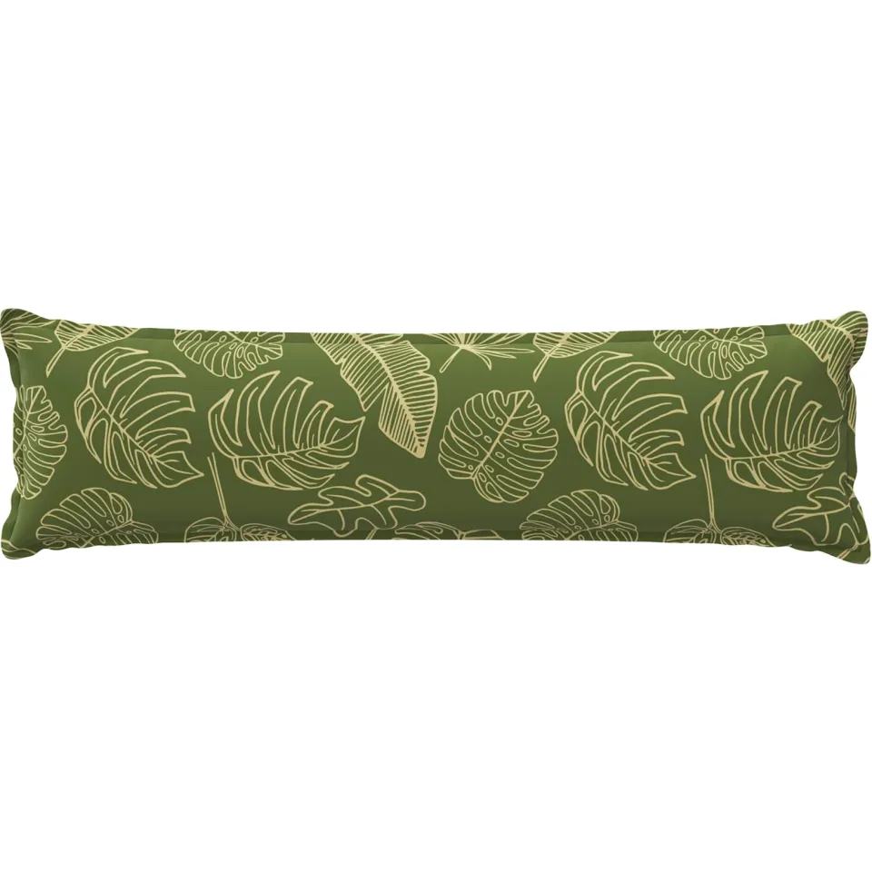 vidaXL Kussensloop 2 st HOUTEN Bladontwerp 40 x 145 cm Polyester groen, foto 4