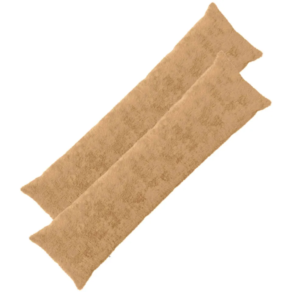 vidaXL Kussensloop 2 st HEERLEN Taupe 40 x 145 cm Nep Konijnenbont, foto 3
