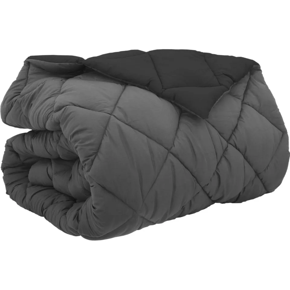 vidaXL Winter Dekbed 200 x 220 cm 450 gsm Microvezel zwart, foto 3