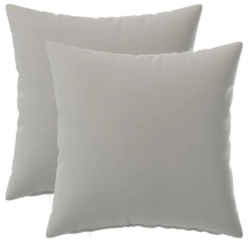 vidaXL Kussensloop 2 st HEERLEN Grijs 30 x 30 cm Polyester, foto 3