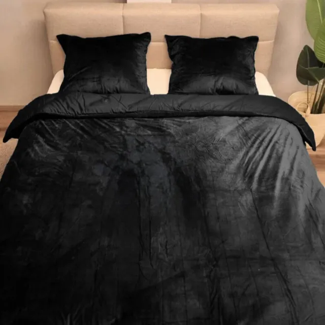Zavelo Dekbedovertrek Velvet Comfort Zwart, foto 3