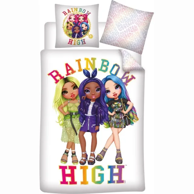 Rainbow High Dekbedovertrek wit - Girls 140 x 200 cm - Polyester
