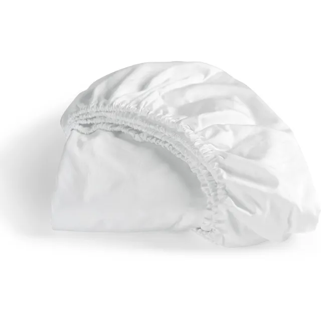 Cinderella Sundays - Hoeslaken - 2 Persoons - 100% Katoen-Satijn - 180x210 cm - tot 35 cm matrashoogte - Wit