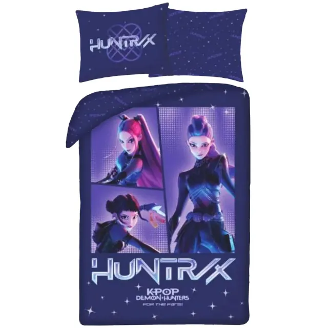 KPop Demon Hunters K-pop Demon Hunters dekbedovertrek Cosmic 140 x 200 cm - katoen Roze