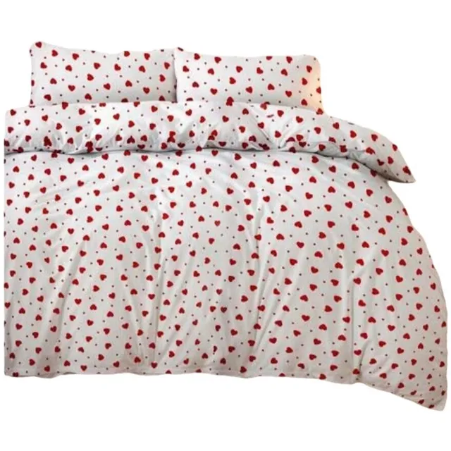 bigbuy Home Dekbedovertrek set Rood Bed van 200 3 Onderdelen