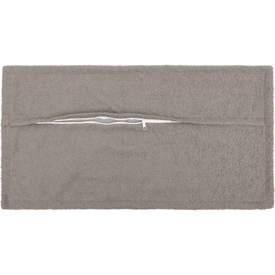 vidaXL Kussensloop 12 st HOUTEN Lichtgrijs 40 x 80 cm Bouclé, foto 4