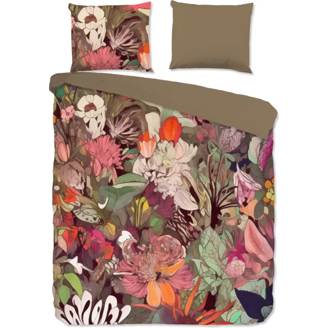 Good Morning dekbedovertrek bloemen - Multi - 100% Katoen renforce