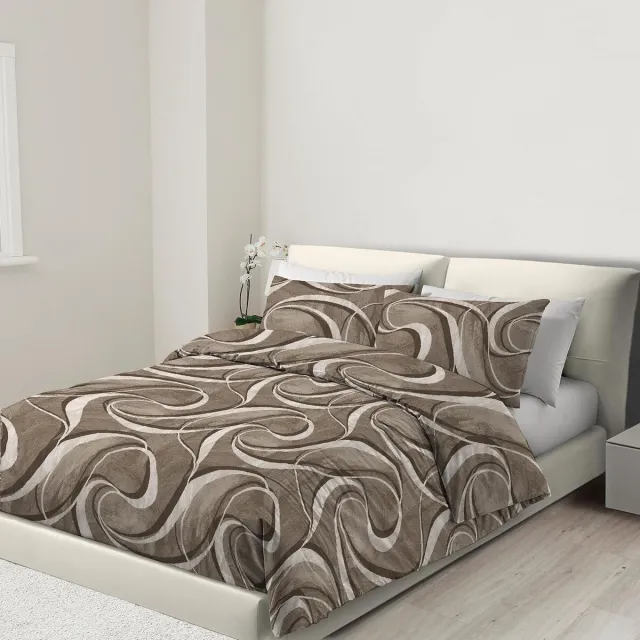 Ibenzoa Beddengoed Set met Rits en Hoekbanden van Zachte Hypoallergene Microvezel in Beige