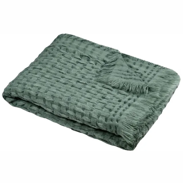 Stof Pled ALFIE, salie, 130 x 150 cm Groen