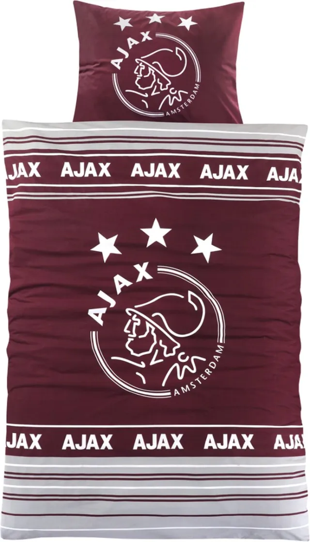 Ajax dekbedovertrek 3rd bordeauxrood