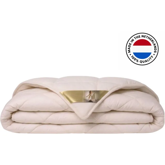 Ten Cate Wollen Zomerdekbed - 200x200 cm - 100% Scheerwol - Licht Dekbed - Ademend - Vochtregulerend Ecru