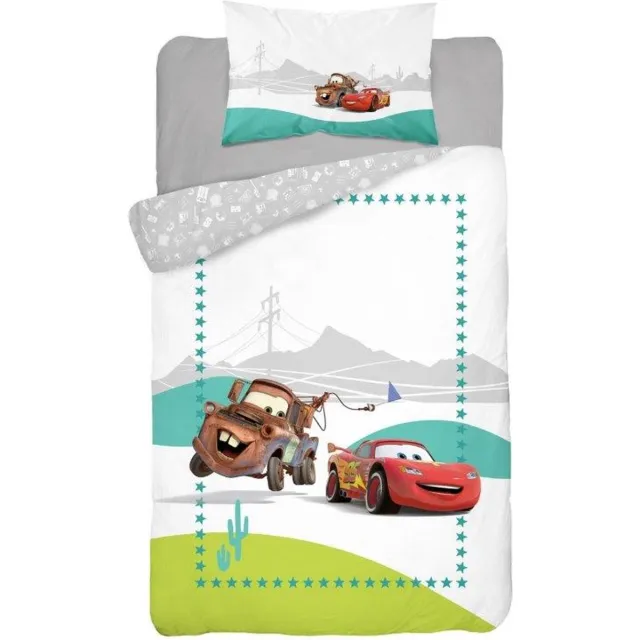 Disney Cars dekbedovertrek Cars 100x135cm Ledikant Junior Katoen grijs