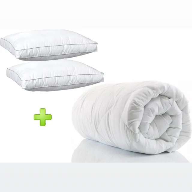 Homéé® Select Duopack - 1x Hotel dekbed 3DTEX enkel 400g. 240x220 cm plus 2x Box hoofdkussen 50x60 cm wit