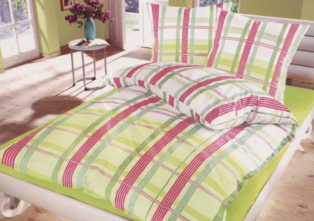 SENZA DONNA 100% Premium Katoen Satijn Dekbedovertrek 140x200/220-1x60x70 cm ( 260 cm Lang ) ST MORITZ Multi