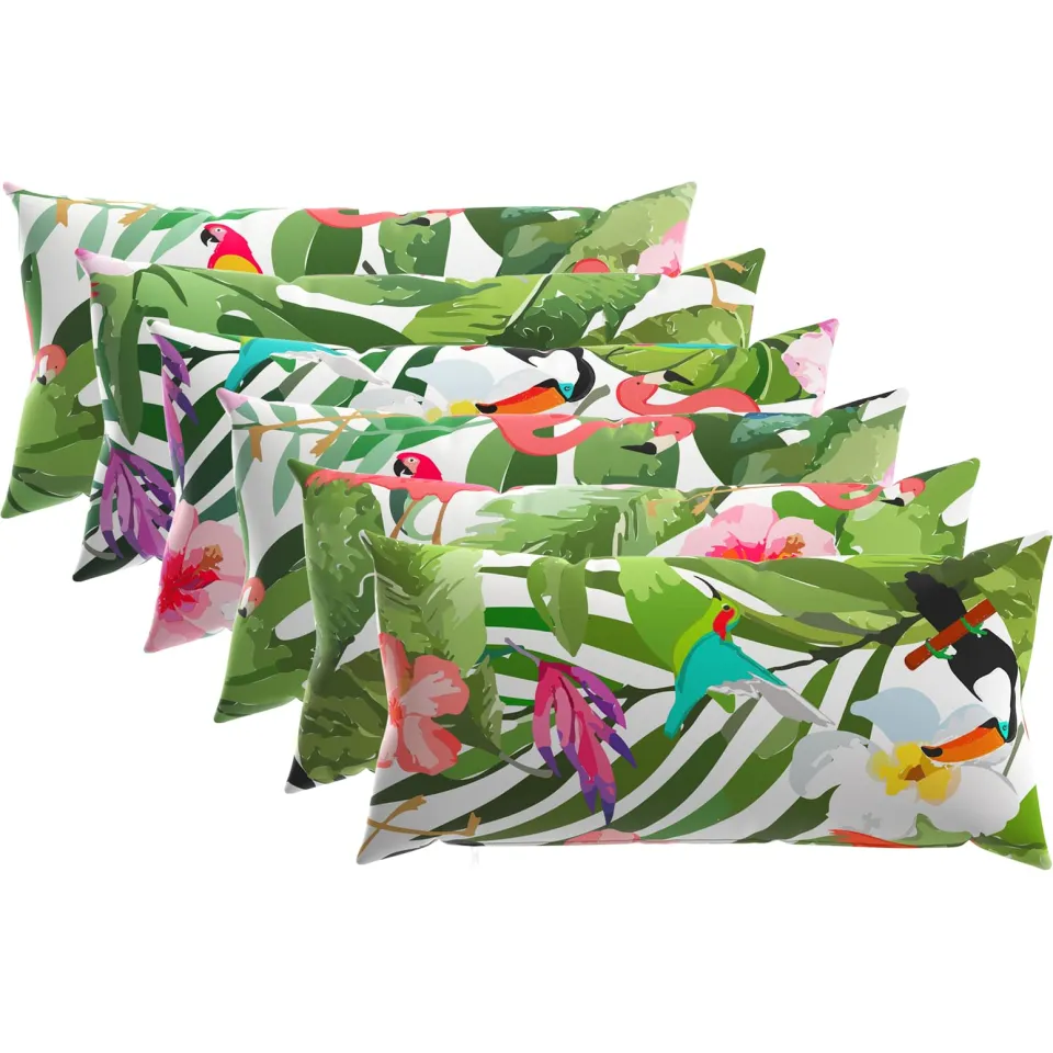 vidaXL Kussensloop 6 st HEERLEN Meerkleurig 40 x 70 cm Polyester, foto 3