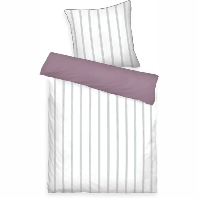 Tom Tailor Satijnen Beddengoed 140x200 + 60x80 cm - Katoen Wit, Paars