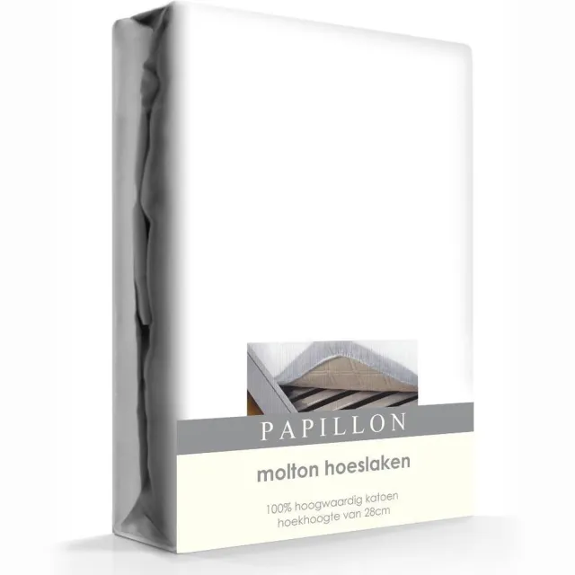 Day Dream Molton hoeslaken - 100% katoen - 190x220cm Wit