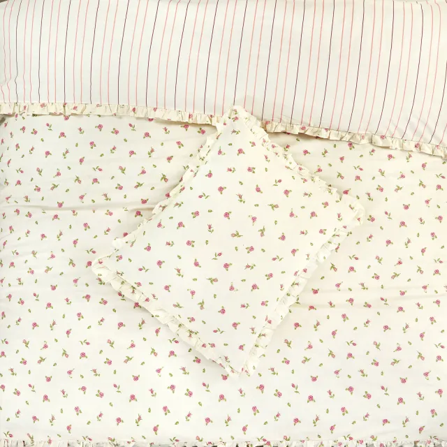 NOUS Living katoenen dekbedovertrek 2-persoons (200x220 cm) Roze