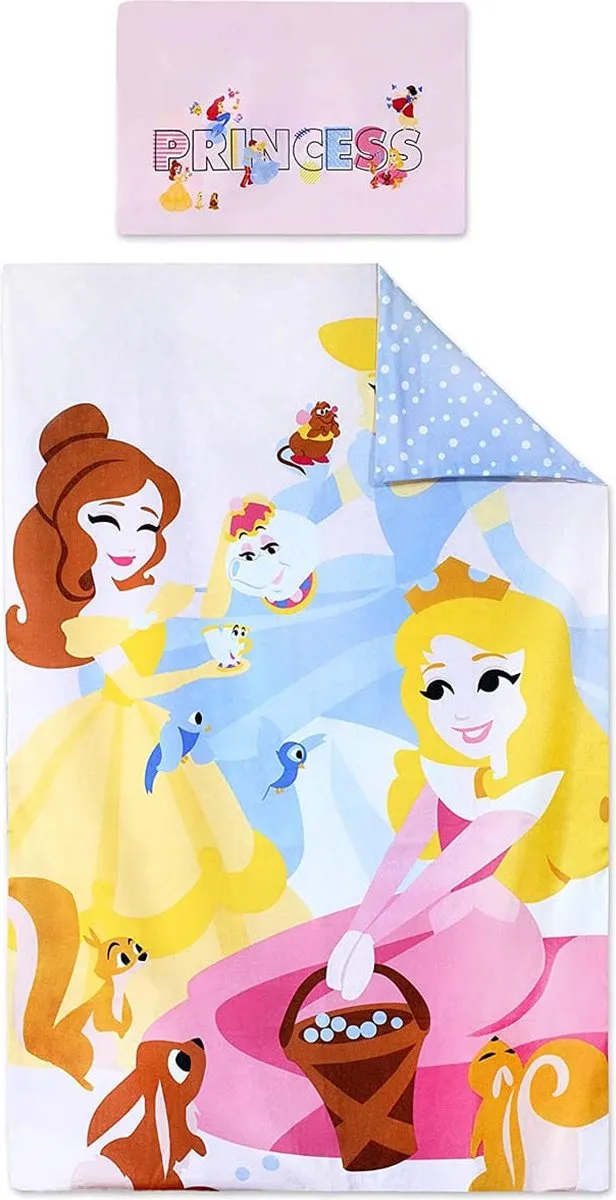 Disney Baby Princess Eenpersoons Dekbedovertrek + Kussensloop - 90 x 140 cm roos