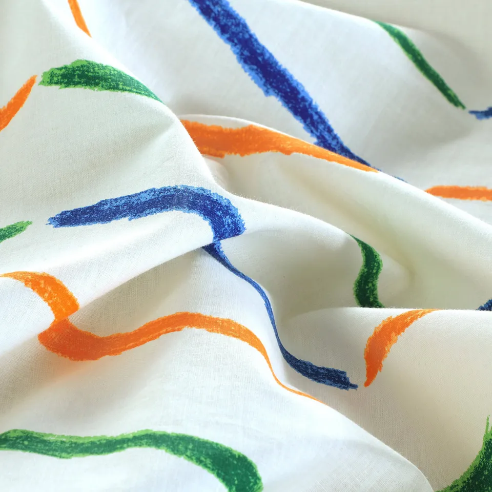 NOUS Kids katoenen dekbedovertrek 1 persoons (140x200 cm) oranje/blauw/groen, foto 3