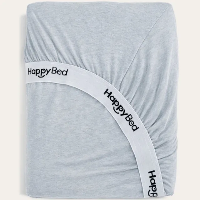 Happybed Hoeslaken Grey - 160/180x200 cm - Onderlaken - Verfijnd jerseykatoen - Ademend katoen - Perfecte pasvorm