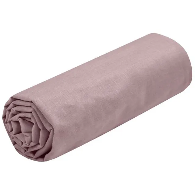 Stof Textiles Hoeslaken Eden - 2-persoons - 180 x 200 cm - oud roze - hotelkwaliteit - ademend katoen - 30 cm matrasdikte Oudroze